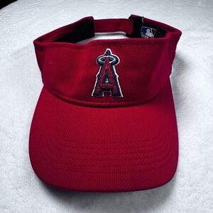 Los Angeles Angels Hat Cap Strap Back Mens One Size Red MLB Baseball OC Sports